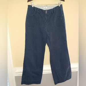 Sz. 10, Navy Blue, straight leg pants. 100% cotton. Made by Bass.